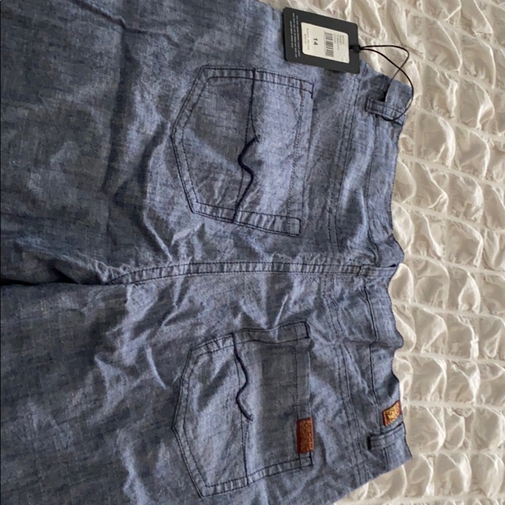 Boys denim linen shorts
